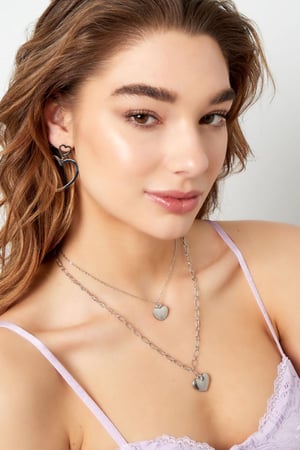 Schakelketting met hart Zilver Stainless Steel h5 Afbeelding2